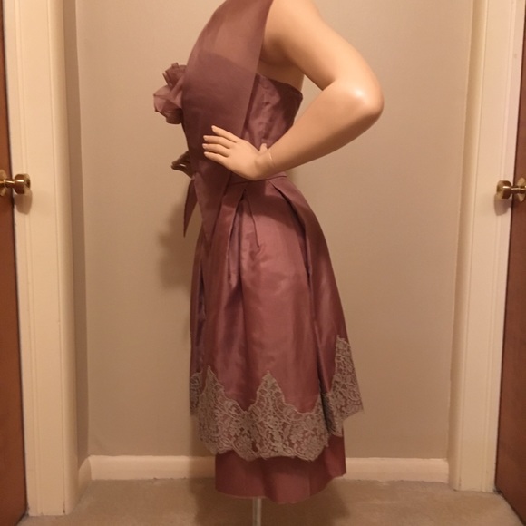 Vintage 1960s silk organza cocktail dress. - Picture 4 of 8
